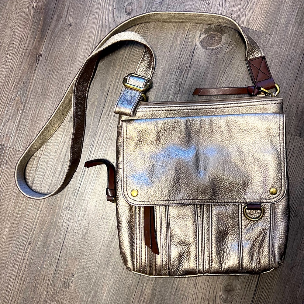 Fossil Crossbody Purse Gold